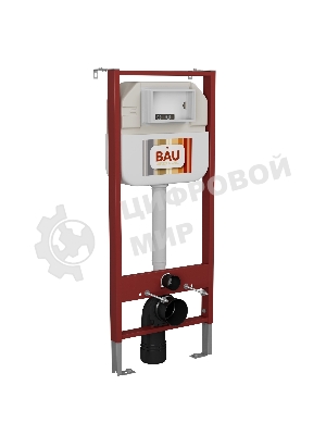 Комплект BAU 6 в 1: рамная инсталляция BAU NEO 45, унитаз подвесной безободковый торнадо Bau Nimb Hurricane-2, быстросъемное сиденье дюропласт микролифт, круглая хромированная клавиша Aquanika