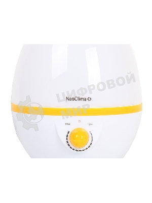 Увлажнитель воздуха Neoclima NHL-200L белый/желтый, 20 м², 2 л