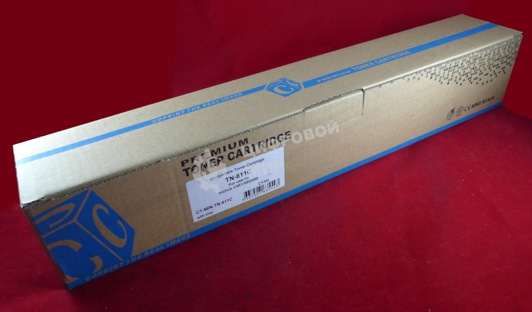 Тонер Konica-Minolta bizhub C451/C550/C650 синий TN-611C (туба, 390г) JPN