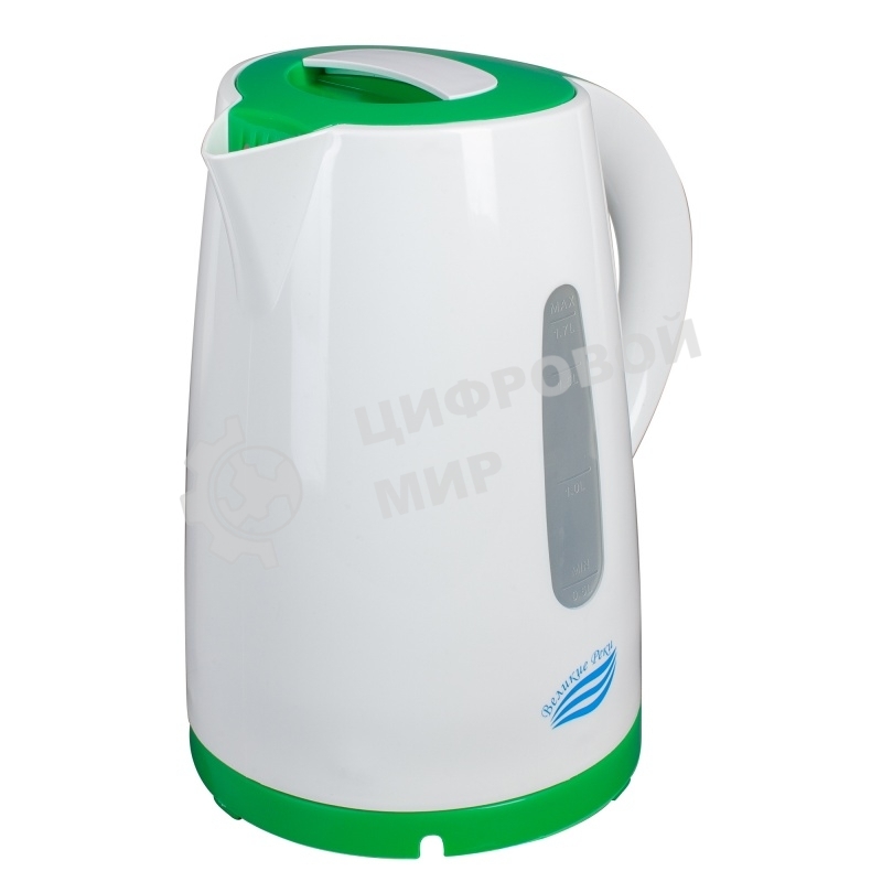 Чайник электрический Великие Реки Томь-1 белый/зеленый