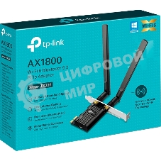 Двухдиапазонный адаптер PCI Express TP-Link Archer TX20E с поддержкой Wi-Fi AX1800 и Bluetooth 5.2
