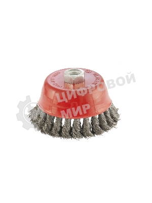Щетка Matrix для УШМ, 100 мм, М14, Чашка, крученая проволока 0,35 мм