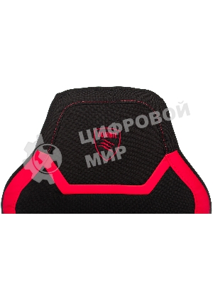 Кресло Zombie 10 черный/красный, экокожа, 120 кг, механизм качания