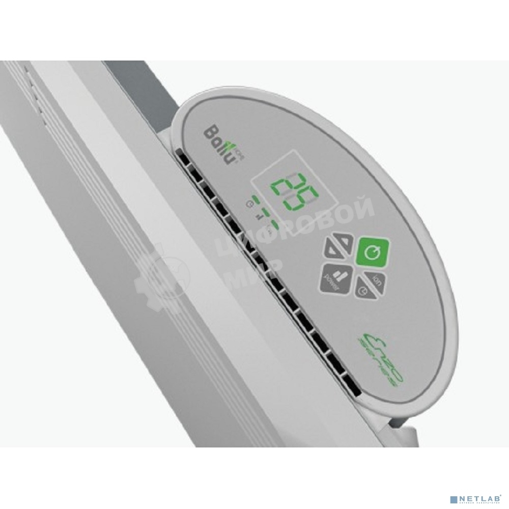 Конвектор электрический Ballu Enzo BEC/EZER-1000 белый, 1000 Вт, 15 м2, термостат, дисплей