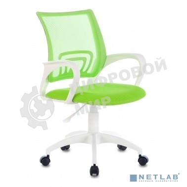 Кресло компьютерное Бюрократ CH-W695NLT TW-03A TW-18 салатовый, крестовина пластик, пластик белый