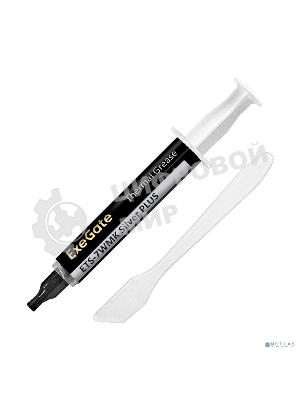 Термопаста ExeGate ETS-7WMK Silver PLUS (7,2 Вт/(м•К), 3г, шприц с лопаткой)