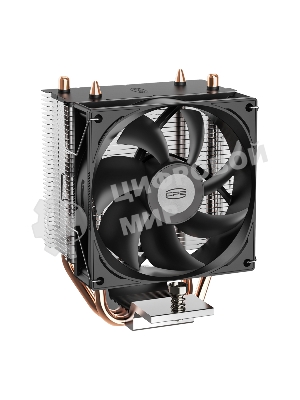 Кулер для процессора PCCooler R200 S115X/1200/1700/AM4/AM5 (TDP 110W, 90мм Non LED Fan, 2 тепловые трубки 6мм, 2200RPM, 28,3dBa)