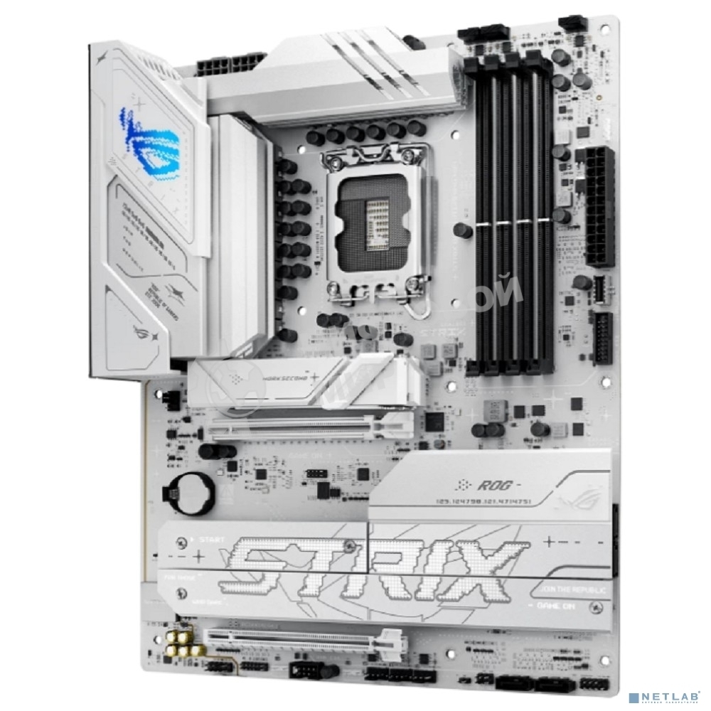 Материнская плата ASUS ROG STRIX B860-A GAMING WIFI, LGA1851, Intel B860, 4xDDR5, 4xSATA, 4xM.2, 2xPCIe 5.0 x16, 1xDP, 1xHDMI, 1x2.5Gb LAN, Wi-Fi, Bluetooth, 4xUSB 2.0, 2xUSB 3.2 Gen 1, 3xUSB 3.2 Gen 2, 1xUSB 4, 2xUSB-C, 3x3.5 мм, 7.1, ATX
