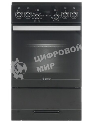 Плита электрическая Gefest ЭП Н Д 5560-03 0057 черный, конфорок 4 электрических, духовка 55 л, 50 см x 85 см x 58.5 см