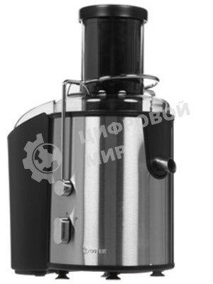 Соковыжималка Vitek VT-3669 стальной/чёрный, цитрусовая, 25 Вт, 700 мл, механическое
