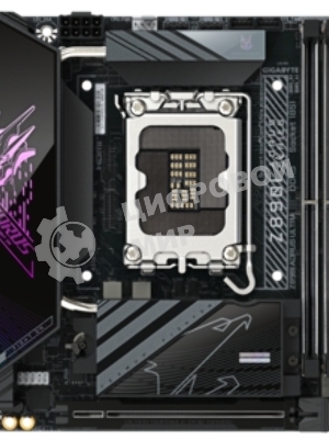 Материнская плата Gigabyte Z890I AORUS ULTRA, LGA 1851, Intel Z890, 2xDDR5, 2xSATA, 2xM.2, 1xPCIe 5.0 x16, 1xDP, 1xHDMI, 1xUSB-C, 1x Thunderbolt 4, 1x 2.5Gb LAN, 2xUSB-A 3.2 Gen 1, 3xUSB-A 3.2 Gen 2, 2x3.5 мм, TOSLINK, 7.1, 1xUSB4, Mini-ITX