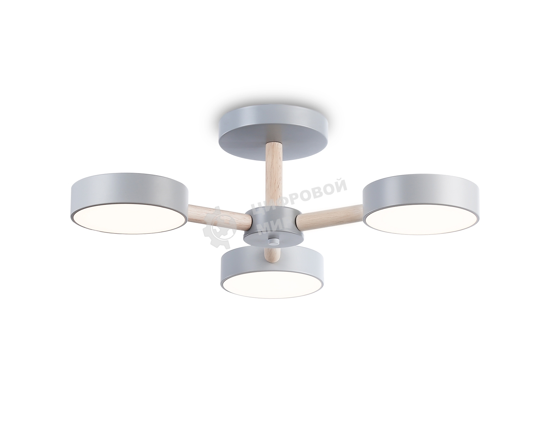 Светильник Ambrella light FL4822/3 GR серый 3000K-6400K 40W D580*160 (ПДУ ИК)