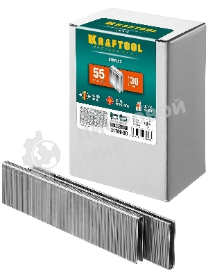 Скобы для степлера KRAFTOOL узкие тип 55, 30 мм 5000 шт
