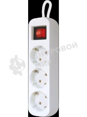 Удлинитель Defender S330 белый 3.0 м, 3 розетки 