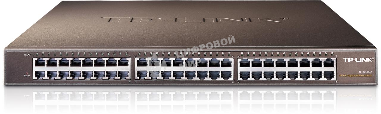 Коммутатор сетевой TP-Link SMB TL-SG1048 Коммутатор 48-port Gigabit Switch, 1U 19-inch rack-mountable steel case
