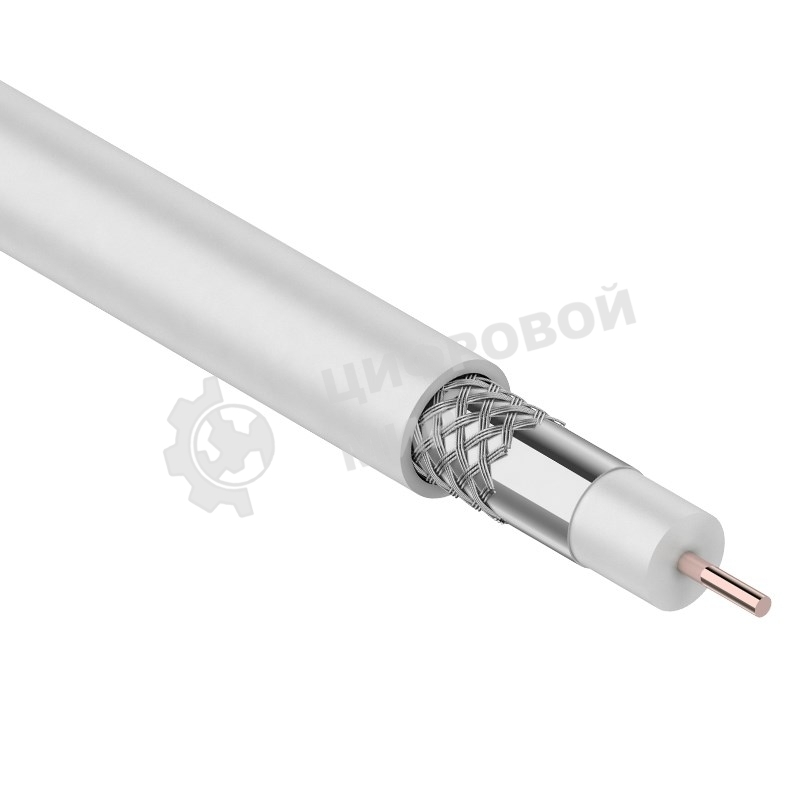 Кабель коаксиальный PROconnect RG-59U, 75 Ом, CCS/Al/Al, 48%, бухта 100 м, белый