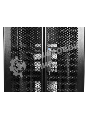 Шкаф серв. ПРОФ нап. 42U (600x1000) дверь перфорированная 2 шт., цвет черный, в сборе (ШТК-СП-42.6.10-44АА-9005) (1 коробка)