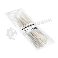 Стяжка (хомут) нейлоновая ExeGate CV66-200x3.6W (нейлон 6.6, 200x3.6 мм, неоткрывающаяся, halogen free, -40°C - +85°C, белая, 100 шт)