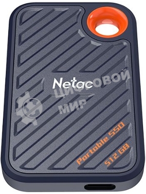 Внешний SSD Netac ZX20, 512 Gb, USB 3.2 Gen 2x2 Type-C, R/W 2000/1800, черный