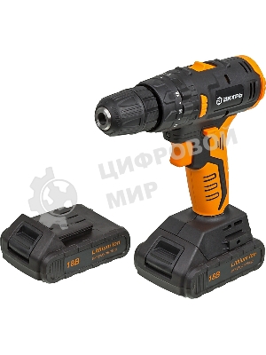 Дрель-шуруповерт Вихрь ДА-18Л-2КУ/Б, 18 В, 2 Ач, 45 Нм, щеточный