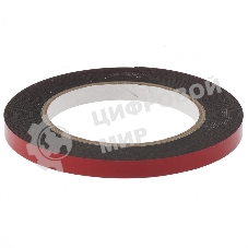 Лента клейкая Matrix на вспененной основе усиленная, двусторонняя, черная, 9 мм х 5 м