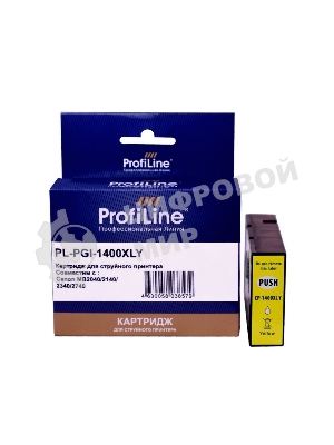 Картридж струйный ProfiLine PL-PGI-1400XLY для принтеров Canon MB2040/MB2140/MB2340/MB2740 с чернилами Yellow