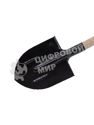 Лопата штыковая, 205х275х1400 мм, ребра жесткости, деревянный черенок Россия