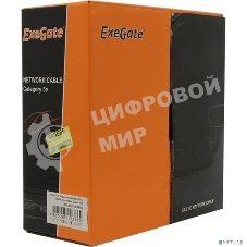 Кабель ExeGate UTP 4 пары кат.5e CCA, 24AWG, бухта 100м, серый, PVC