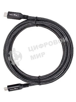 Кабель USB4 TypeCM/CM 8K@30Hz, 40Gbps, PD 240W, медь Telecom 2м TUS840-2M