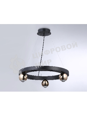 Светильник подвесной светодиодный FL5961 BK/GD черный/золото 4200K 32W  D600*1200 (Без ПДУ)