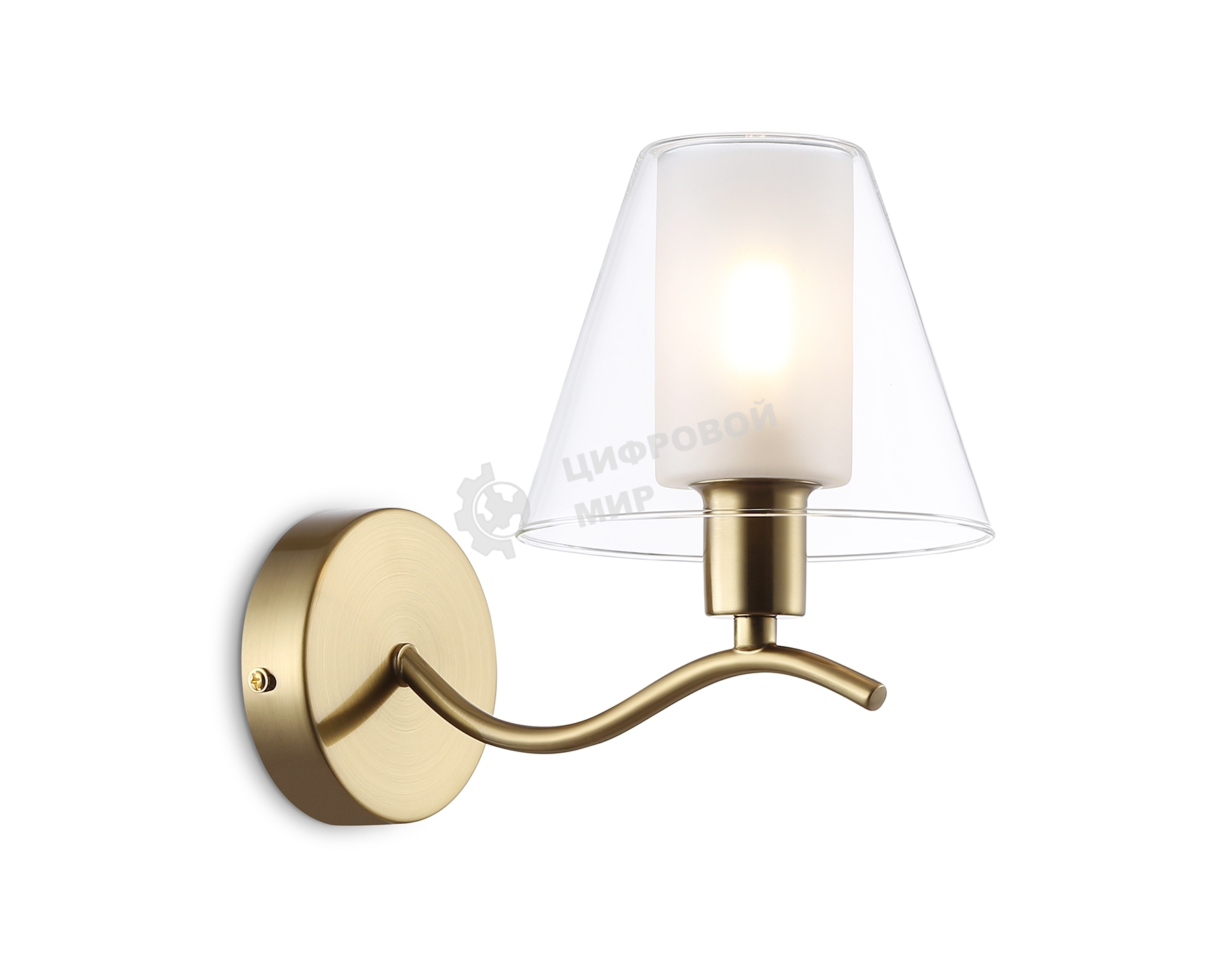 Настенный светильник Ambrella light LH57095 BS/FR латунь/белый матовый E14 max 40W 230*140*200
