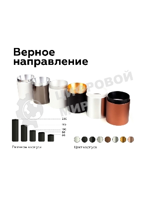 Насадка для корпуса светильника N6121 PBK черный полированный D60*H32mm Out10mm MR16