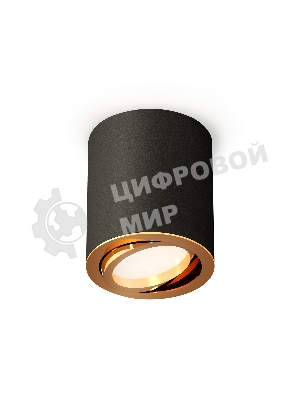 Светильник Ambrella Light XS7422003 SBK/PYG черный песок/золото желтое полированное MR16 GU5.3 (C7422, N7004)