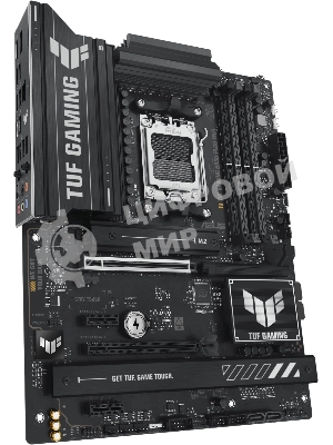 Материнская плата ASUS TUF GAMING B850-PLUS WIFI, AM5, AMD B850, 4xDDR5, 4xSATA, 3xM.2, 1xPCIe 5.0 x16, 1xPCIe 4.0 x16, 2xPCIe 4.0 x1, DisplayPort, HDMI, 1x2.5Gb LAN, USB Type-C, 5x3.5 мм, 7.1, ATX