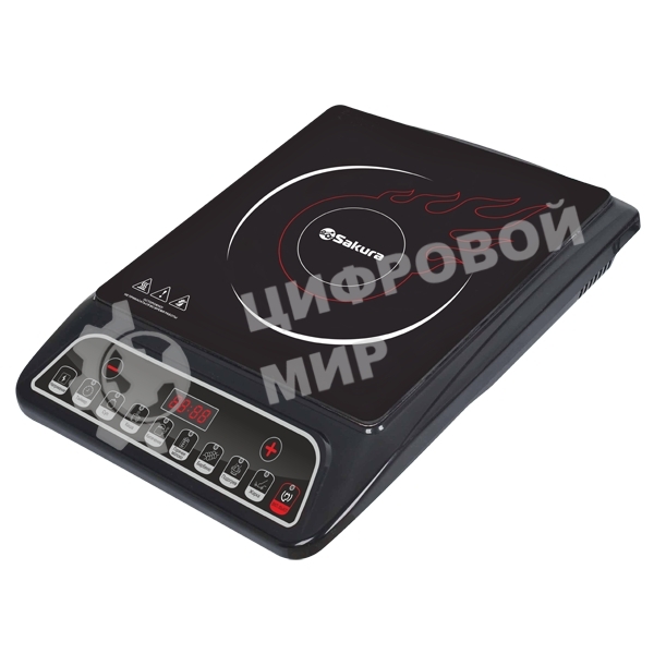 Плита настольная индукционная Sakura SA-7152RF 2000 Вт, индукционный нагревательный элемент, ЖК- дисплей