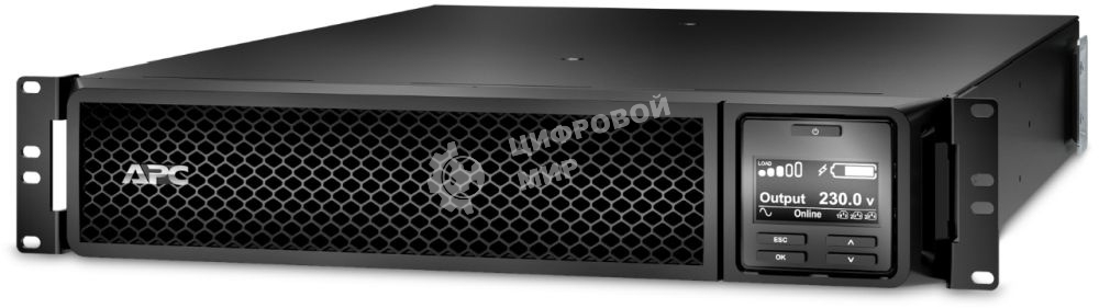 Источник бесперебойного питания APC Smart-UPS SRT, 1000VA/1000W, On-Line, Extended-run, Black, Rack 2U (Tower convertible), черный Pre-Inst. Web/SNMP