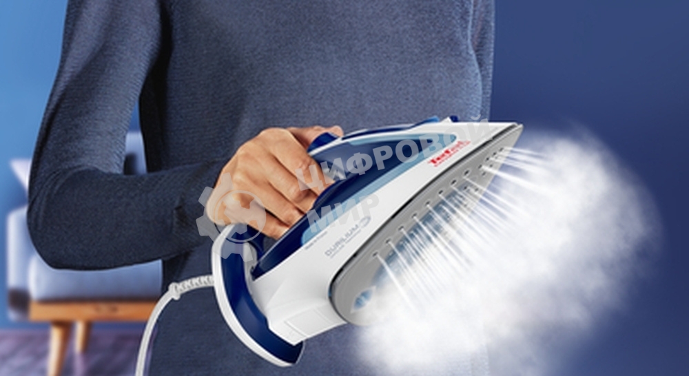 Утюг Tefal FV5715E0, 2200Вт, голубой/белый