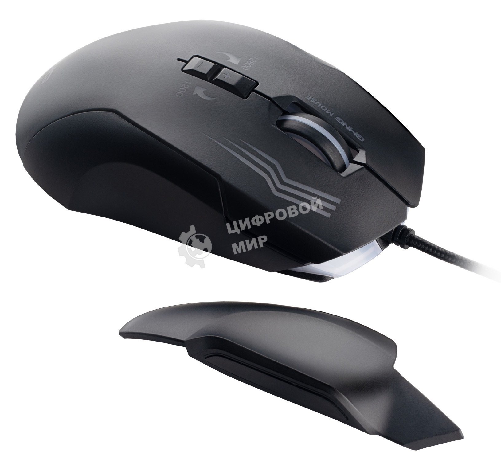 Мышь проводная GMNG 930GM черный, 12800 dpi, USB, кнопки - 7