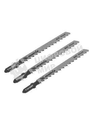 Полотна для электролобзика Matrix по дереву, 3 шт. T101BRF, 75 x 2,5мм, обр. зуб, Bim