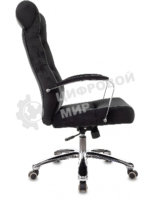 Кресло руководителя Бюрократ T-9928SL Fabric черный Italia Black, крестов. металл хром