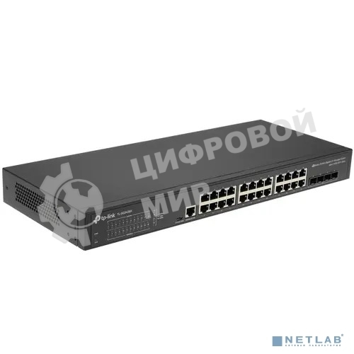 Коммутатор TP-Link JetStream 24-port Pure-Gigabit L2+ Managed Switch, 24 10/100/1000Mbps RJ45, 4*10G SFP+ Slots