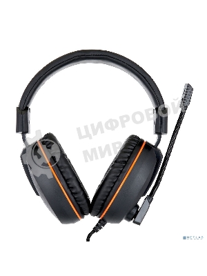 Гарнитура Gembird MHS-G100 чернцый/оранжевый, проводная