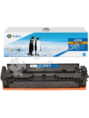 Картридж G&G аналог HP CF531A/205A синий 0.9k с чипом