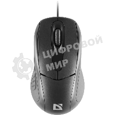 Мышь проводная Defender Standard MB-580 черный, 1000 dpi, USB, кнопки - 3