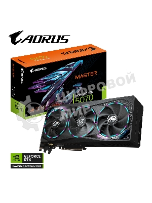 Видеокарта Gigabyte PCI-E GV-N5070AORUS M-12GD 1.0 NVIDIA GeForce RTX 5070 12Gb 192bit GDDR7 2805/28000 HDMIx1 DPx3 HDCP Ret
