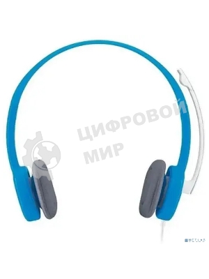 Гарнитура Logitech H150 голубой, проводная, 3.5 мм