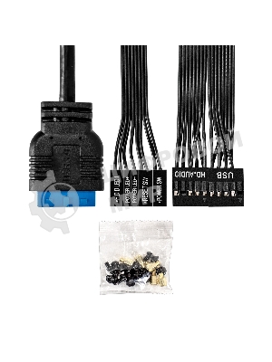 Компьютерный корпус Minitower ExeGate BAA-308U2-UNS400 (mATX, БП UNS400 с вент. 12см, 1хUSB/2хUSB 3.0, HD Audio, черный)