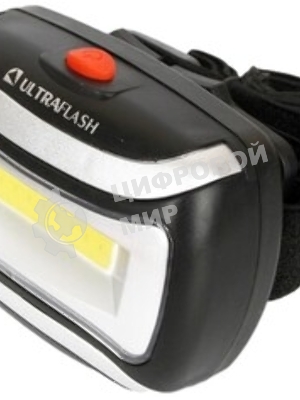 Фонарь налобный LED 5380 (3Вт COB LED 3 режима черн. пласт. пакет) Ultraflash 12870