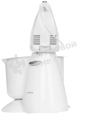 Миксер SUPRA MXS-530 с чашей. 500 Вт. Режим Турбо. 5 скоростей. Две насадки: для взбивания яиц и крема и для замеса тяжелого теста. белый