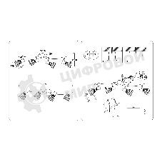 Светильник Ambrella light TR8662/4 BK/GD черный/золото E14/4 max 60W 760*100*170